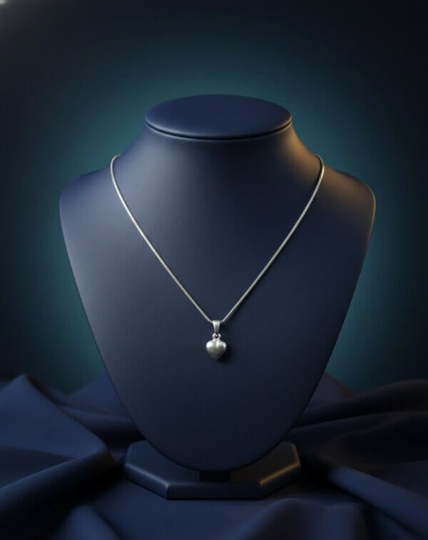 תליון לב נפוח - כסף 925