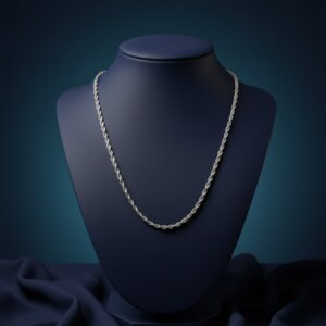 שרשרת חבל כסף 925