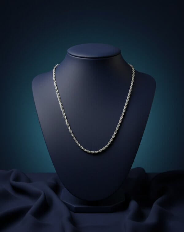 שרשרת חבל כסף 925