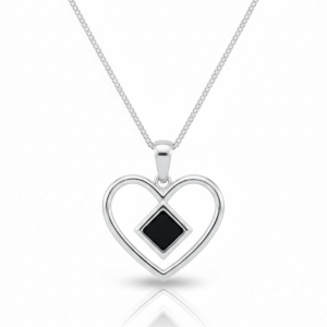 שרשרת לב "אמונה" – כסף 925 בשילוב ננו-תנ"ך