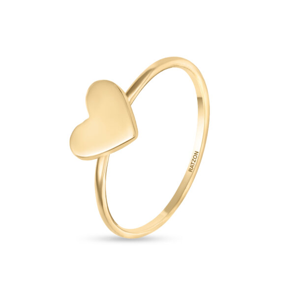 טבעת זהב לב - ניב