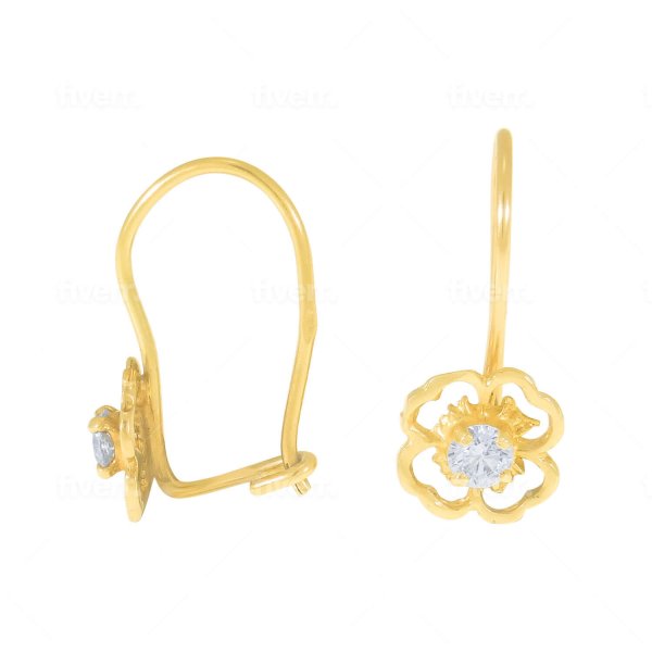 עגיל פרח ילדות עגיל פרח ילדות