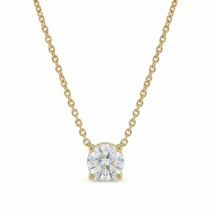 שרשרת קלאסית בעיצוב סוליטר מרחף – זהב 14K