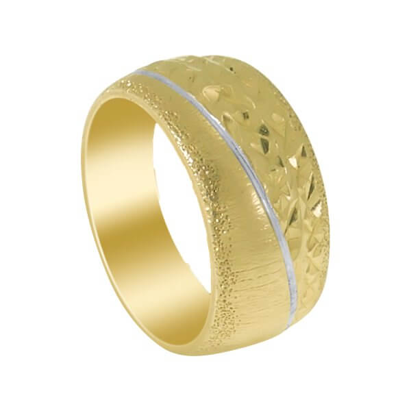 טבעת נישואין זהב בשילוב חריטות יהלום טבעת נישואין זהב בשילוב חריטות יהלום