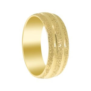 טבעת נישואין זהב מעוצבת דיקור יהלום