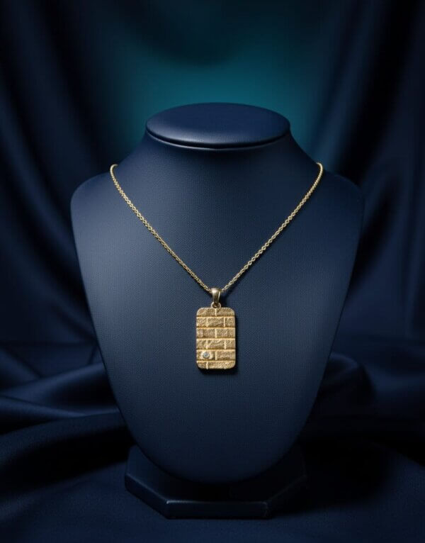 תליון זהב 14K ירושלים של זהב - הכותל המערבי