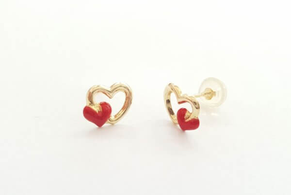 עגיל לב כפול- אהובית