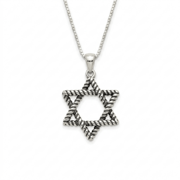 תליון מגן דוד חבל כסף 925 – טליה
